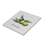 オリーブ緑葉 タイル (側面)