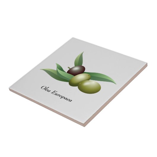 オリーブ緑葉 タイル (側面)