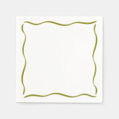 オリーブ縁どお洒落ア・ティニの少し古い誕生日 スタンダードカクテルナプキン (正面)