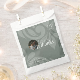 オリーブ自然クラシックダマスクの写真結婚の フェイバーバッグ