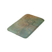 オリーブ自然地層 |グリーンインクと金ゴールドインク瑪瑙 バスマット (アングル)
