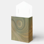 オリーブ自然地層 |グリーンインクと金ゴールドインク瑪瑙 フェイバーボックス (オープン)