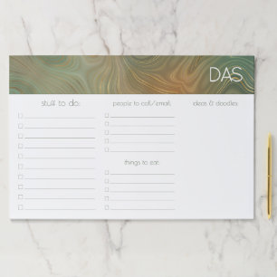 オリーブ自然地層  一覧を表示する緑と金ゴールド ペーパーパッド