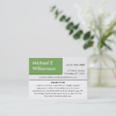 オリーブ色のコーナーの概要の名刺 名刺 (スタンド正面)