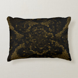 オリーブ色のステンドグラス蝶 アクセントクッション