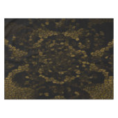 オリーブ色のステンドグラス蝶 テーブルクロス (正面(横))