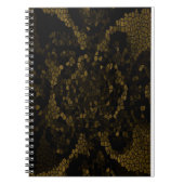 オリーブ色のステンドグラス蝶 ノートブック (正面)