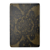 オリーブ色のステンドグラス蝶 バスマット (正面縦)