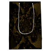 オリーブ色のステンドグラス蝶 ミディアムペーパーバッグ (裏面)