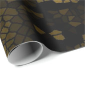 オリーブ色のステンドグラス蝶 ラッピングペーパー (ロールコーナー)