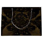 オリーブ色のステンドグラス蝶 ラージペーパーバッグ (正面)