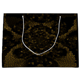 オリーブ色のステンドグラス蝶 ラージペーパーバッグ