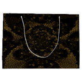 オリーブ色のステンドグラス蝶 ラージペーパーバッグ (裏面)