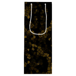 オリーブ色のステンドグラス蝶 ワインギフトバッグ