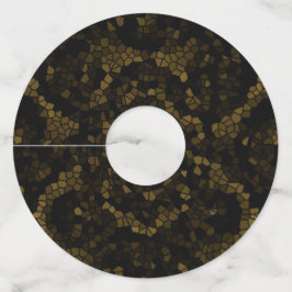 オリーブ色のステンドグラス蝶 ワイングラスタグ