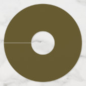 オリーブ色のステンドグラス蝶 ワイングラスタグ (裏面)