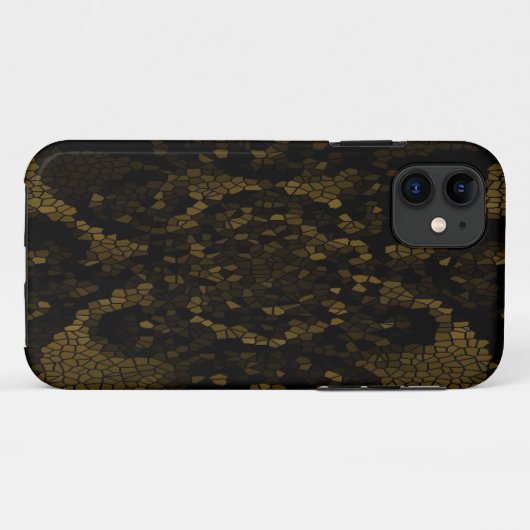 オリーブ色のステンドグラス蝶 Case-Mate iPhoneケース (裏面(横))