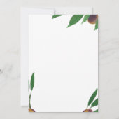 オリーブ色のトスカナ式の月桂樹のモダンなブライダルシャワーの招待 招待状 (裏面)