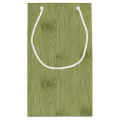 オリーブ色のモスグリーン木穀物のタケの一見 スモールペーパーバッグ (裏面)
