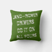 オリーブ色のランドローバーカスタムなシリーズ2を個人化して下さい クッション (裏面)