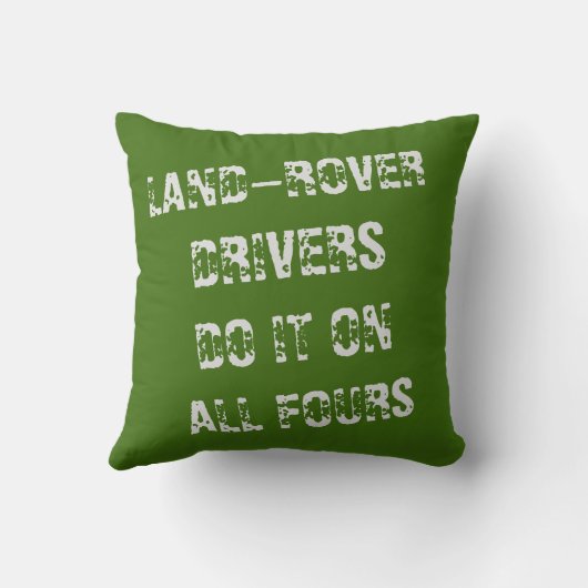 オリーブ色のランドローバーカスタムなシリーズ2を個人化して下さい クッション (裏面)