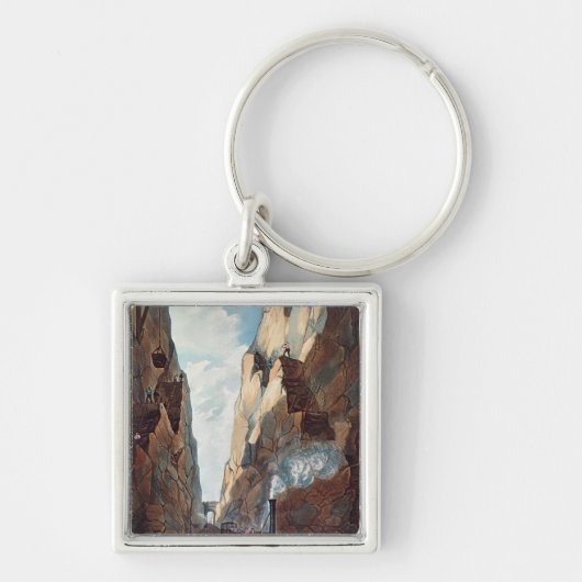 オリーブ色の山の掘削、マイルからの キーホルダー (正面)