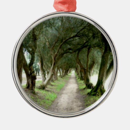 オリーブ色の庭のオーナメント メタルオーナメント (正面)