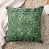 オリーブ色の旧式な東洋のカーペットのプリント クッション (ブランケット)