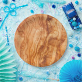 オリーブ色の木製の穀物の使い捨て可能な紙皿 ペーパープレート (パーティー)