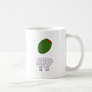 オリーブ色の雌ヒツジ コーヒーマグカップ