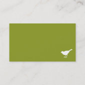 オリーブ色の鳥の名刺 名刺 (裏面)