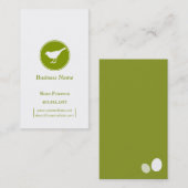 オリーブ色の鳥の名刺 名刺 (正面/裏面)
