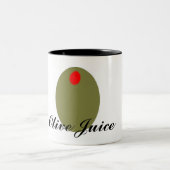 オリーブ色ジュースのコーヒー・マグ ツートーンマグカップ (中央)