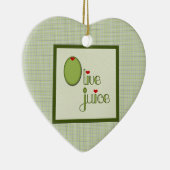 オリーブ色ジュース セラミックオーナメント (右)