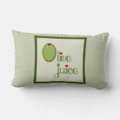 オリーブ色ジュース ランバークッション (裏面)