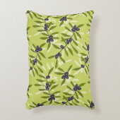 オリーブ色パターン アクセントクッション (正面(垂直))