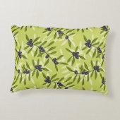 オリーブ色パターン アクセントクッション (裏面)