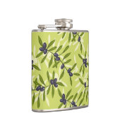 オリーブ色パターン フラスク (右)