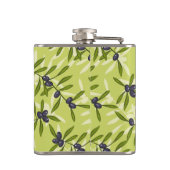 オリーブ色パターン フラスク (裏面)