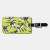 オリーブ色パターン ラゲッジタグ (正面横)