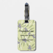 オリーブ色パターン ラゲッジタグ (裏面縦)