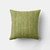 オリーブ色及び白のストライプなパターン クッション (裏面)