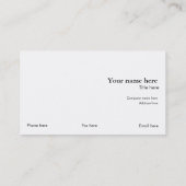 オリーブ色色のシンプルカード 名刺 (裏面)