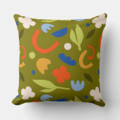 オリーブ草原 クッション (正面)