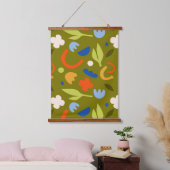 オリーブ草原 吊り下げ型タペストリー (寝室)