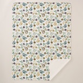 オリーブ葉とオータム シェルパブランケット (正面)