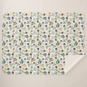 オリーブ葉とオータム シェルパブランケット (正面(横))