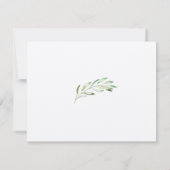 オリーブ葉の日付カードの保存 セーブザデート (裏面)