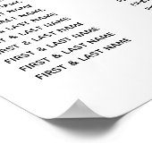 オリーブ葉の結婚緑の表 ポスター (角)