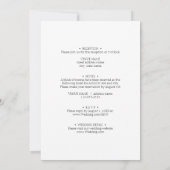 オリーブ葉エレガントのフレームボタニッ結婚クス 招待状 (裏面)